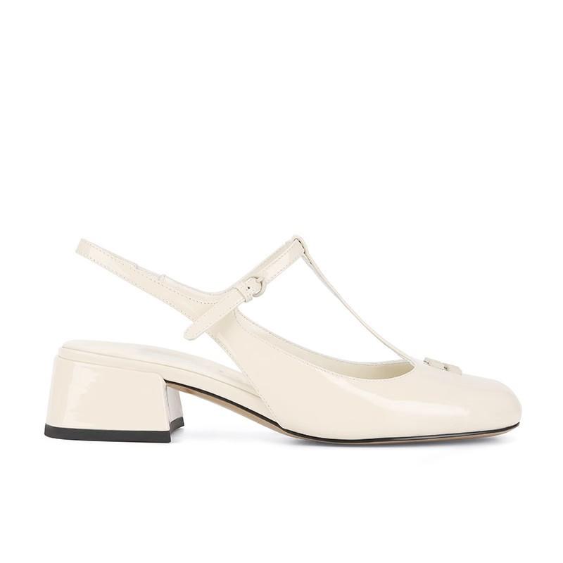 

Spot second hair! Fashion versatile new Amiu home one-word buckle round head thick heel Mary Jane shoes sandals 40