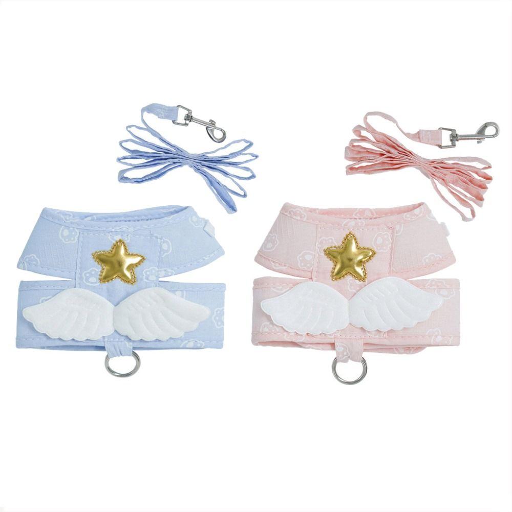 Breakaway with Wings Escape Proof for Walking Cat Collar Cat Vest Cat Harness Leash Dog Necklace