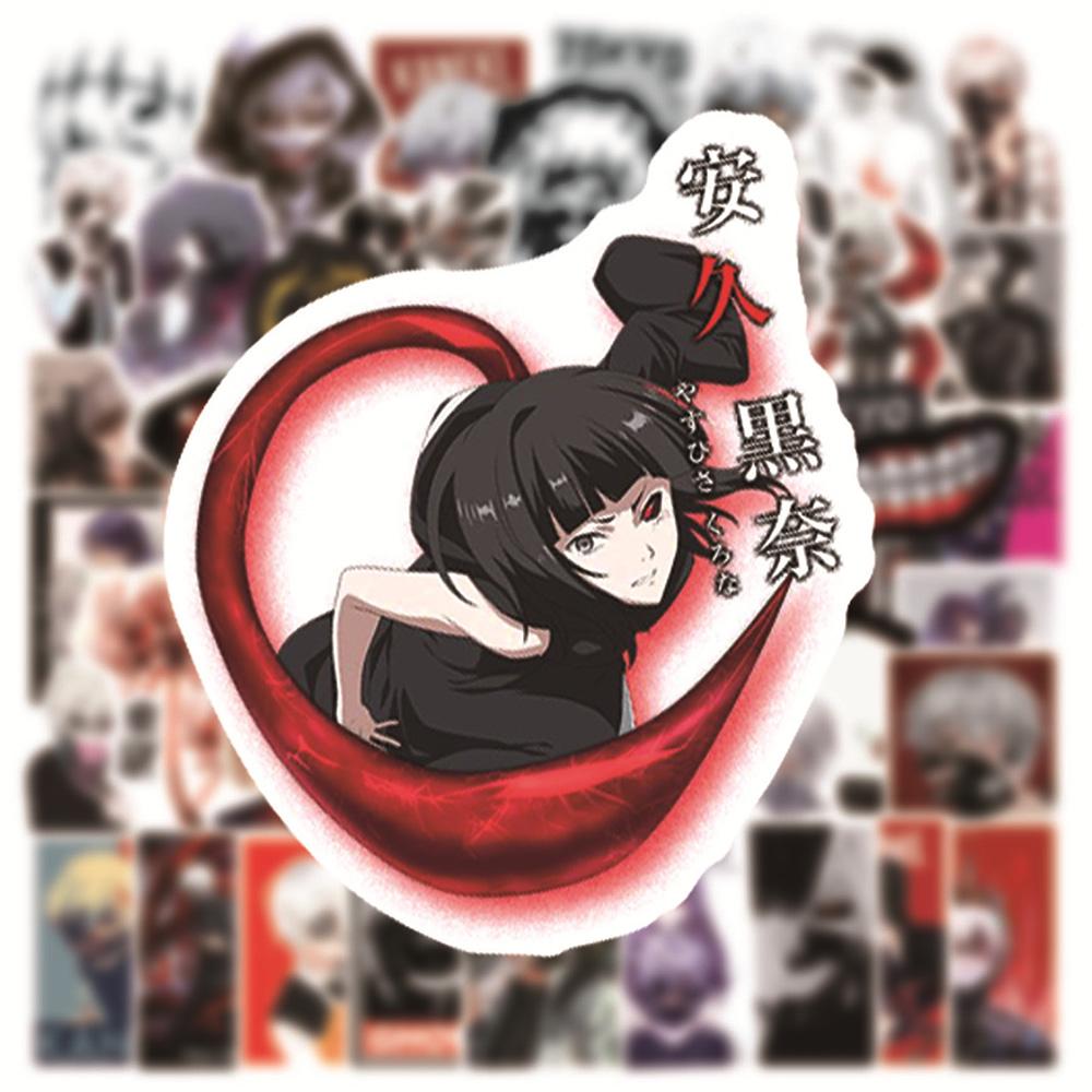 10/30/50pcs Cool Anime Tokyo Ghoul Stickers Cartoon Toy Decals Waterproof DIY Scrapbook Suitcase Laptop Helmet Kanmu Ken Sticker