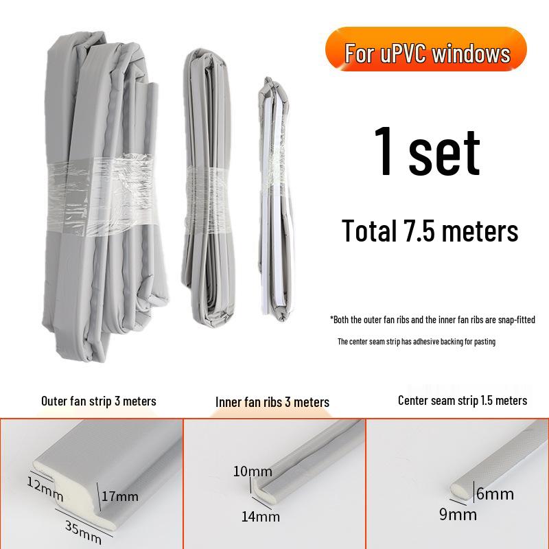Dinggu Z-type Sliding Window & Door Seal Strip - Soundproof & Windproof for UPVC Windows