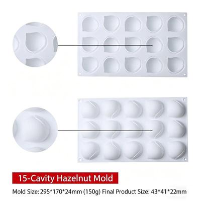 15 Cavity Hazelnut Silicone Mold 3D Chestnut Mousse Mold Acorn Chocolate Mold Bakeware Mold Cake Decorating Tools