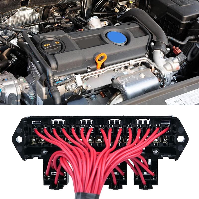 Kit cutie de relee pentru siguranțe pentru barcă de 12 V, 15 căi, 4 relee, ansamblu multi-circuit, suport pentru siguranțe cu 15 fante, cu relee, siguranțe pentru camion auto auto