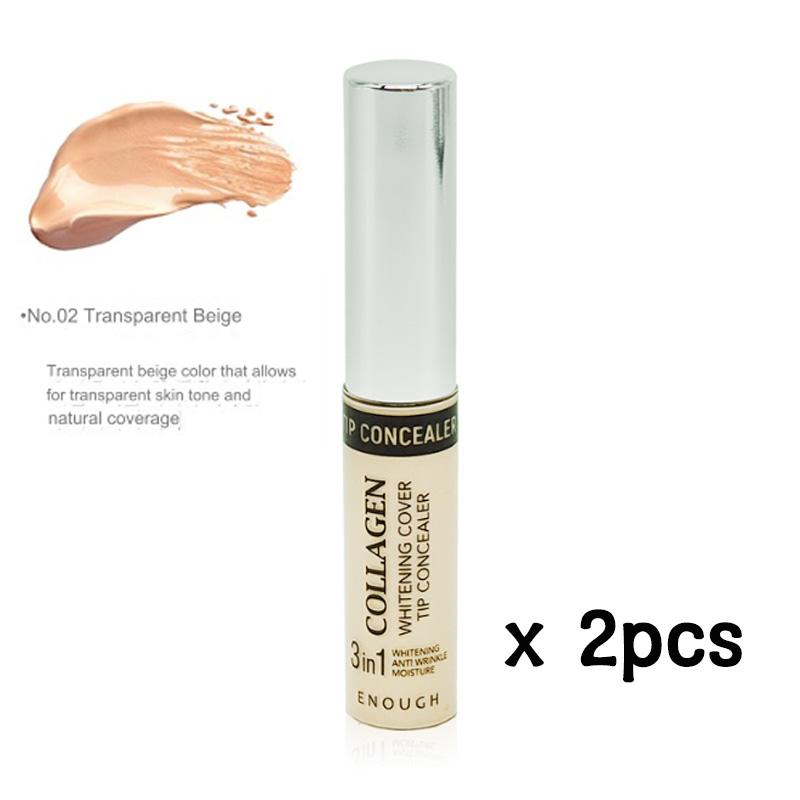 ENOUGH Collagen Whitening Cover Tip Concealer 3 Colors 5g (10 Options)