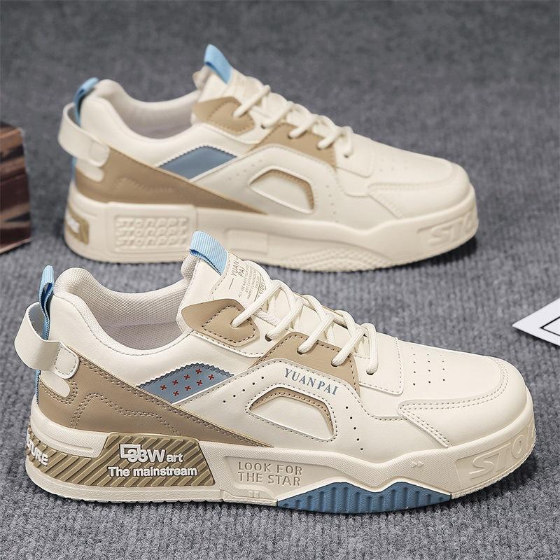 

Кожаные Сшитые Перфорированные Дышащие Повседневные Молодежные Кеды На Толстой Подошве С Высокой Платформой На Шнуровке Спортивная Мужская Обувь 44