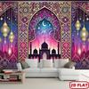 2D Islamische Moschee Wandteppichstoff Ramadan Kareem Wohnzimmer Wanddekor