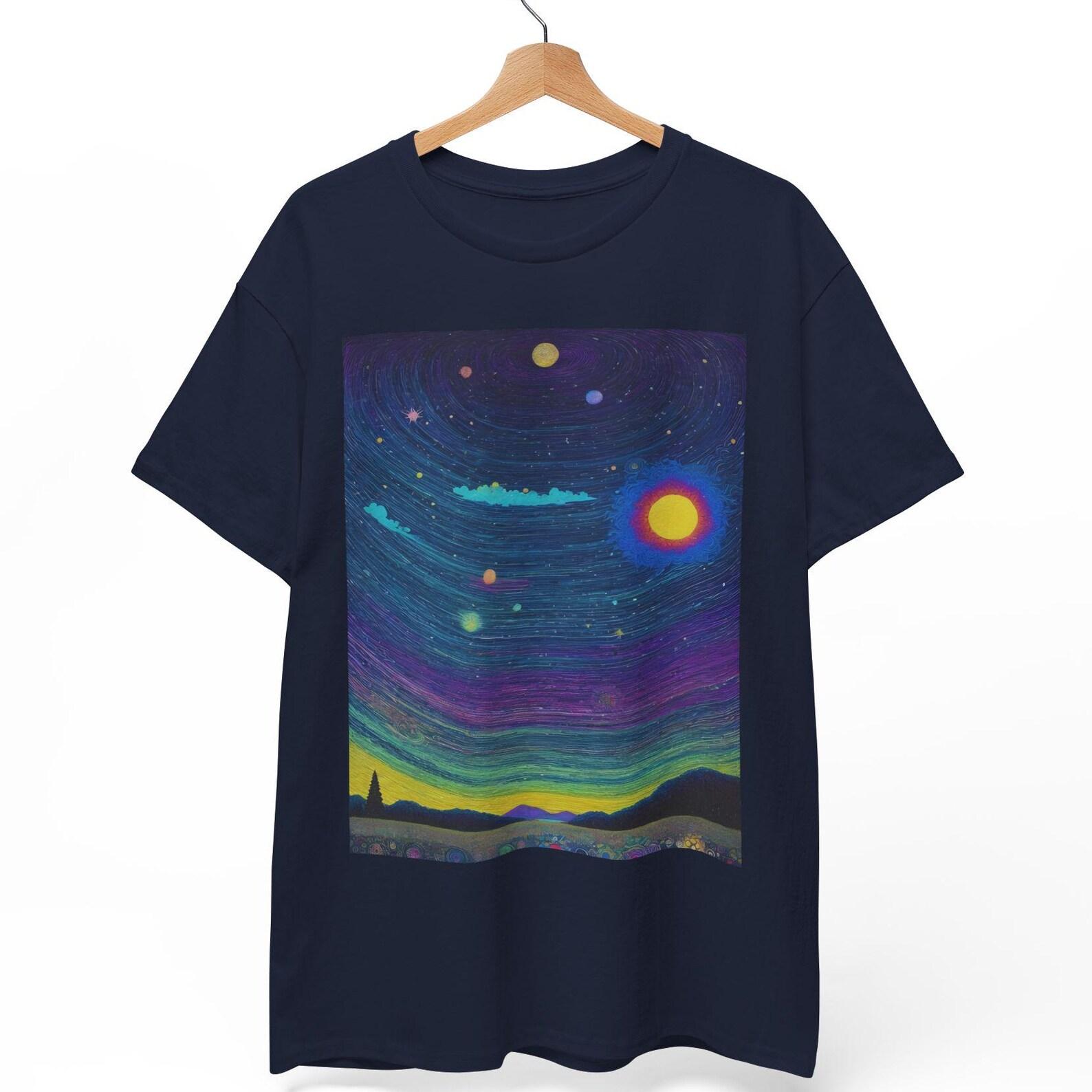 Psychedelic Night Sky T shirt XL