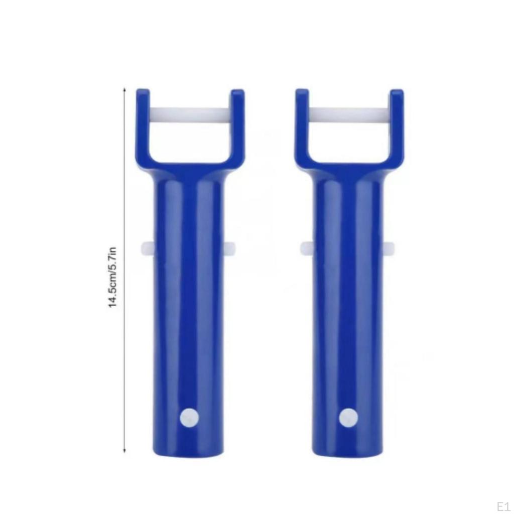 4 Pieces Telescopic Rod Clip Handle White V Clips Suction SuctionHead Attachment CShaped