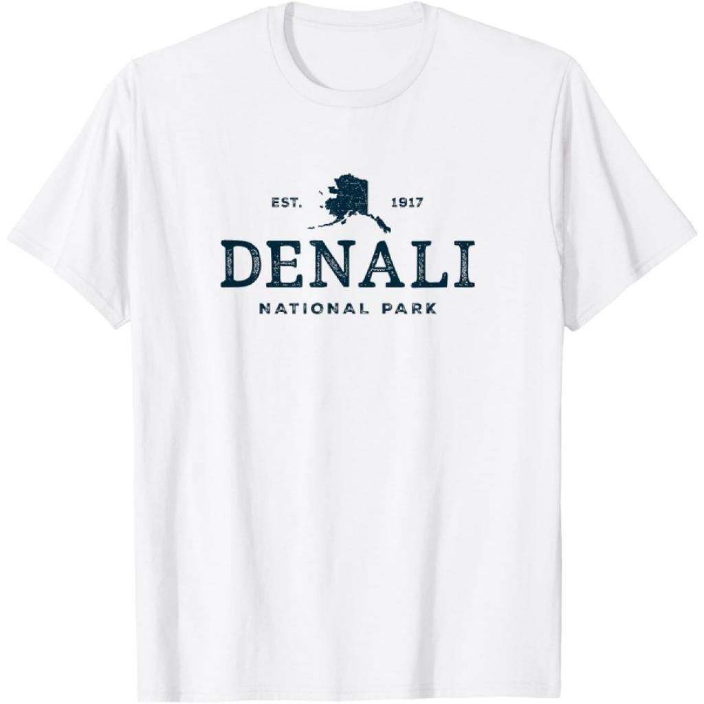 Vintage Denali National Park Alaska Retro Vacation Souvenir T-Shirt