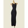 French Hepburn Style Sleeveless Inner Match Knitted Vest Skirt Export Slit Slim-Fitting Flattering Stylish Sheath Dress