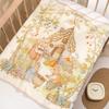Newborn Cartoon Print Gauze Swaddle Blanket - Two-Layer Infant Wrap, Absorbent Bath Towel