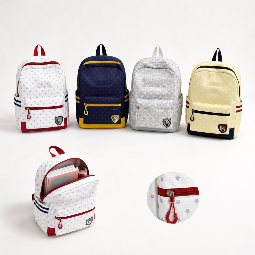 Large Capacity Backpack with Polka Dot Design, Casual Campus for and High School Students