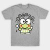 Women's Fashion Round Neck Short-sleeved Cut Of Keroppi Print T-shirt Summer Casual Slim T-shirt