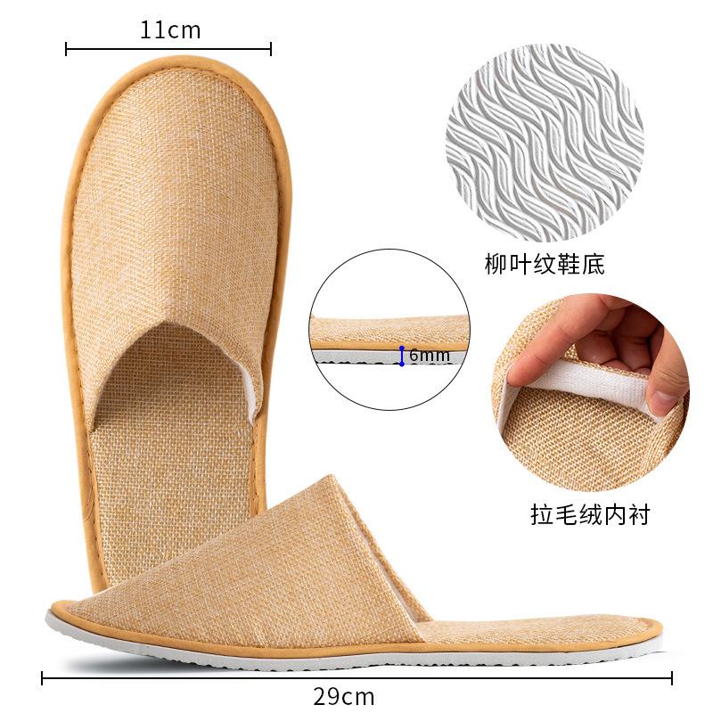 Pantoufles jetables pour hôtels, étal de pantoufles pour invités à domicile, pantoufles d'accueil épaisses antidérapantes