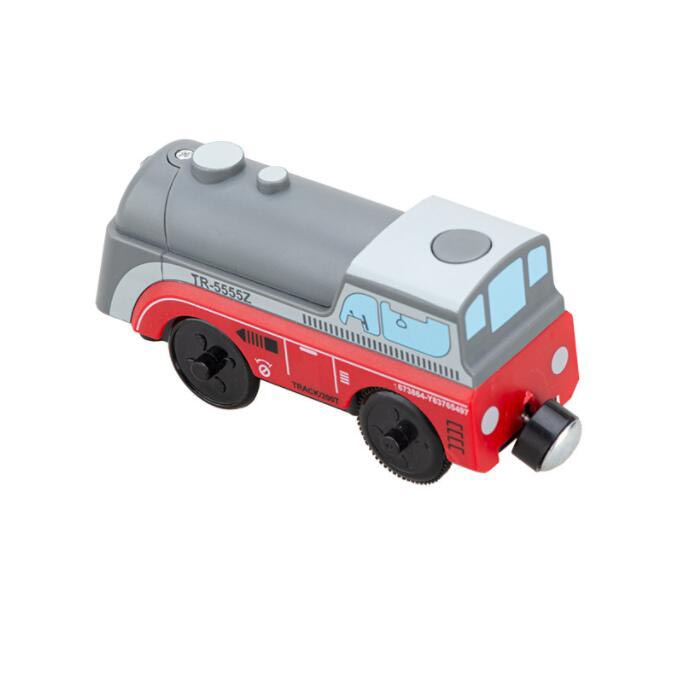 New Kids RC Electric Train Locomotive Magnetic Train Diecast Toy Fit for Wooden Train Railway Track Toys for Children