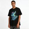 Street Style Skateboarding Shark Print Casual Short Sleeve Top Pure cotton T-shirt