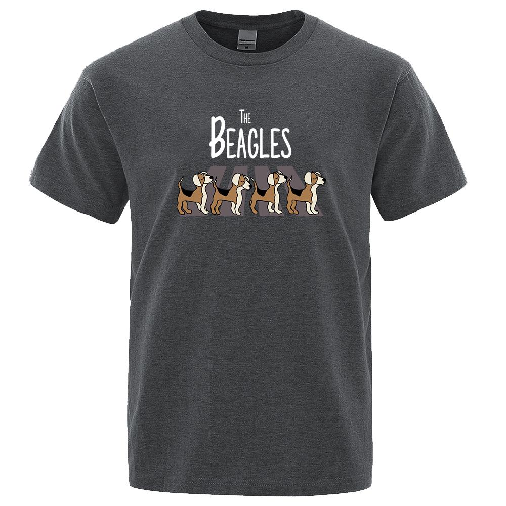 The Beagles Mens T Shirt Casual Cotton Tee Clothing Creativity Summer Brand Loose Cotton Eco-Friendly Short Sleeve Men Tshirt