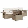VidaXL Garden Lounge Set with Cushions 5 Pcs Beige Braided Resin 3326399
