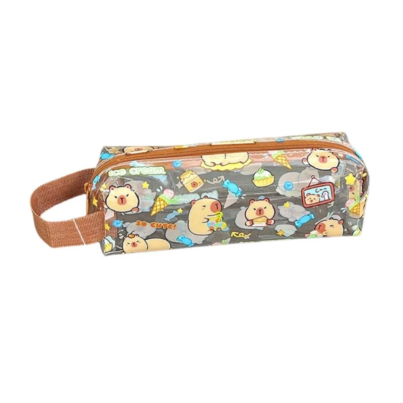 

Pencil Pouches Pen Bag Capybara Pencil Case Clear Pencil Bag Pen Pouches Aesthetic Pen Case Back to School Supplies