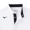 Mizuno New Model Polo Size L (2025) Button-Down Shirt, Moisture-Wicking, Quick-Drying, 32MAC180, White/Black,