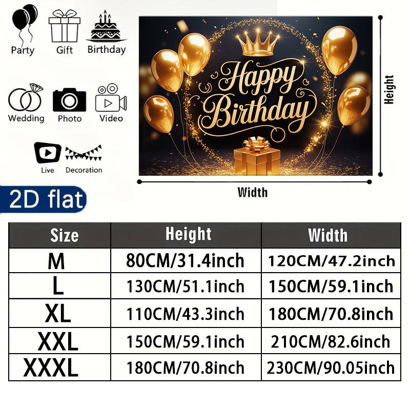 Party Backdrop Birthday Balloon Crown Photo Booth Background Front Door Decor