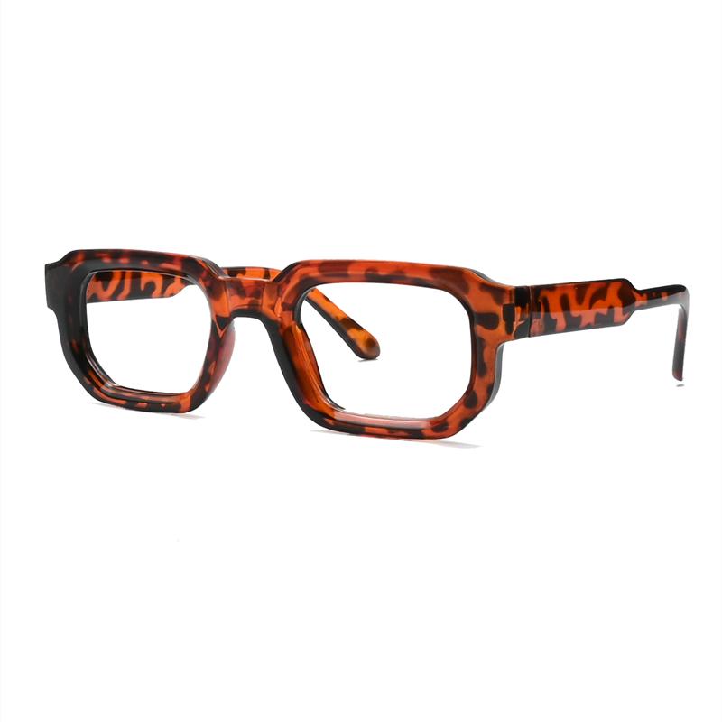 Vintage Small Square Frame Women'S Anti Blue Light Glasses Retro Brand Design Luxury Men Thick Leg Square Fashion Glasses Frame