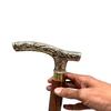 Handmade Brass Handle Wooden Walking Stick Cane