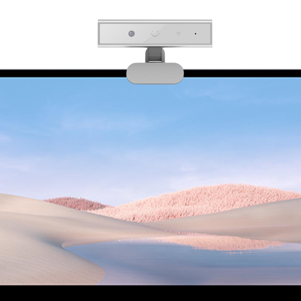 

Веб-камера розпізнавання обличчя з одним мікрофоном для Windows Hello, USB-комп’ютерна веб-камера HD 1080P 2 МП для комп’ютера-ноутбука чорний