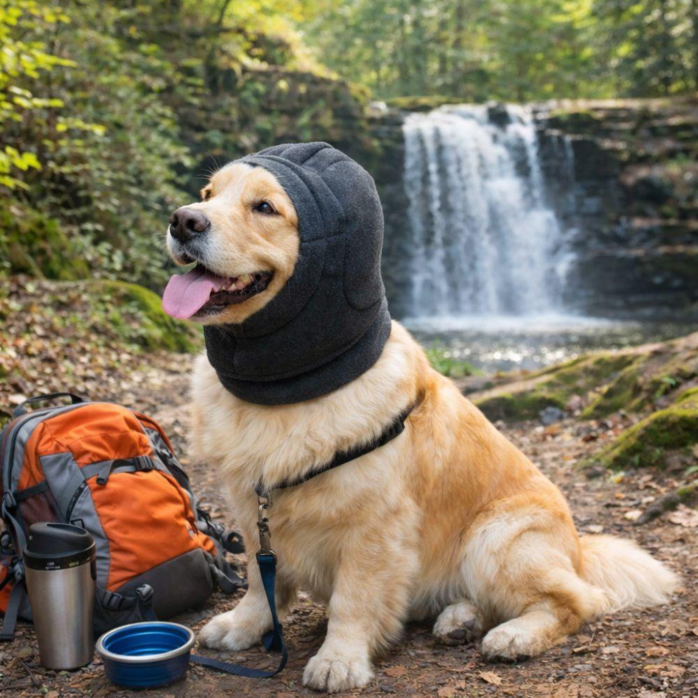 Warm Dog Calming Earmuffs Anti-Startle Cold-Proof Noise-Proof Earmuffs Solid Color Elastic Band Pet Ear Cover Dog Walking