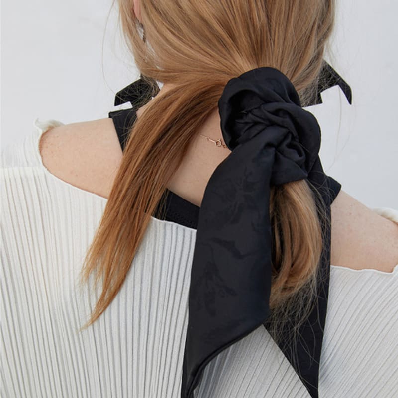 

Дж.Чанг Большая резинка с лентой_Черный Black