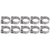 10Pcs Hose Clamp 201 Stainless Steel Reinforced Full Core Appearance Galvanized Pipe Clamps for Automotive Industrial