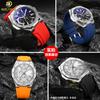 Für Casio Edifice Serie 5579 EFB-680 ECB-10YD modifiziertes konvexes Harz Silikon Armband Zubehör Herren wasserdichte Uhr Kette