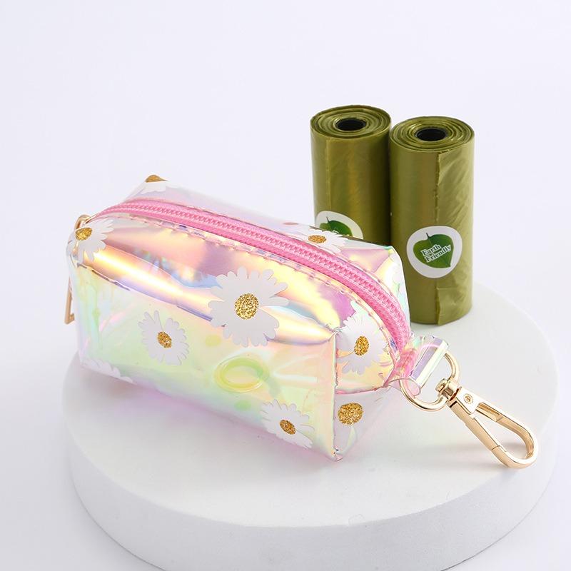 New Pet Poop Picker Laser Leather Rubbish Bag Shell Colourful Transparent High Volume Biodegradable Dispenser Pet Supplies