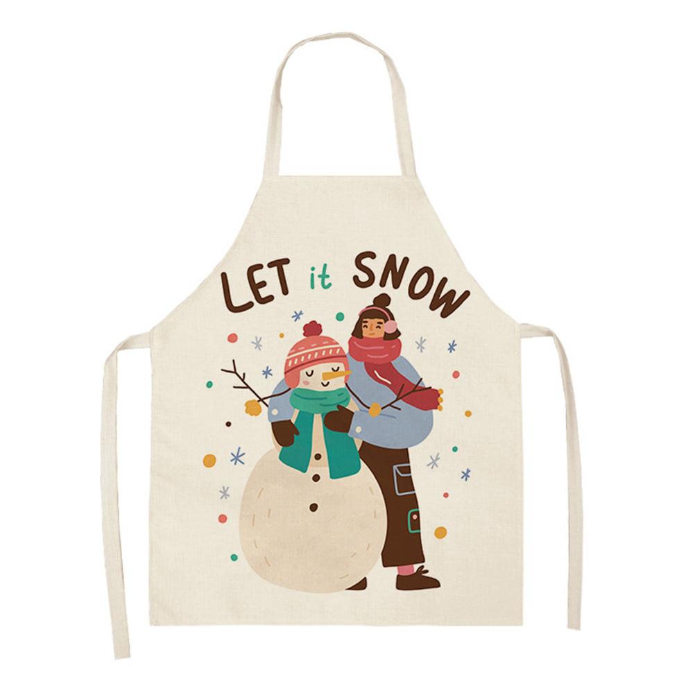 С Рождеством Христовым кухонный фартук для выпечки 66x47 см без рукавов Санта-Клаус — фото 3