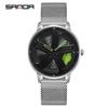 Sanda Meilleure Vente 1088 Montre pour Adolescent: Personnalisé, Cadran Rotatif 3D, Tendance, Quartz Étanche.