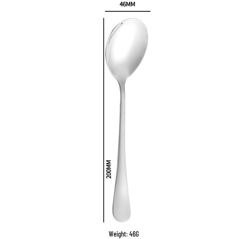 1010 Stainless Steel Western Cutlery Set: Steak Knife, Fork, Spoon, Dessert Spoon, Serving Fork, and Ice Spoon.