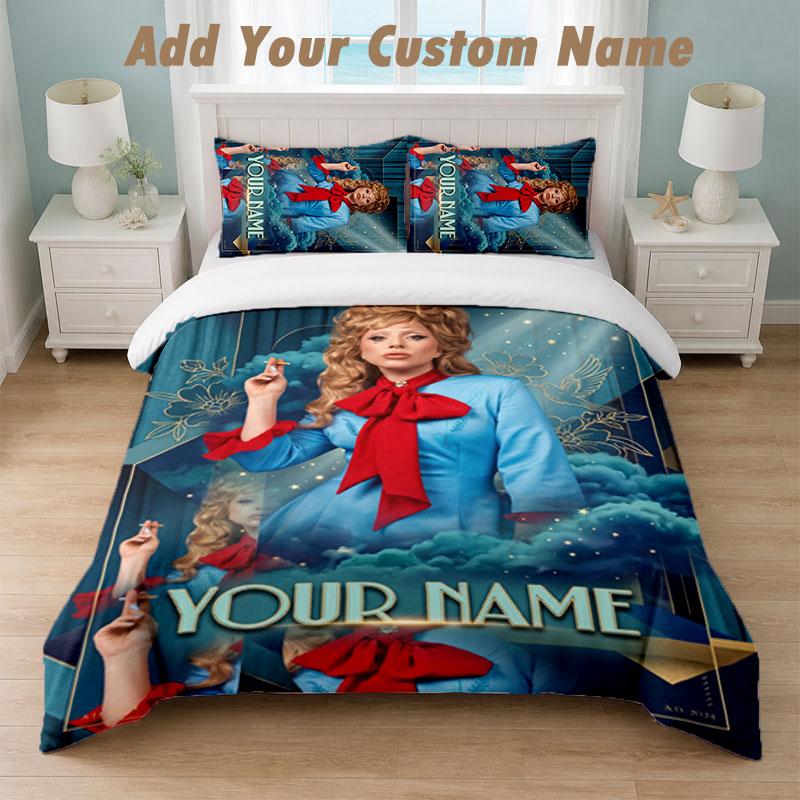 Bedding Set 1 Duvet Cover 2 Pillowcases Lady Gaga Print Soft Bed Linen Bedroom Decor