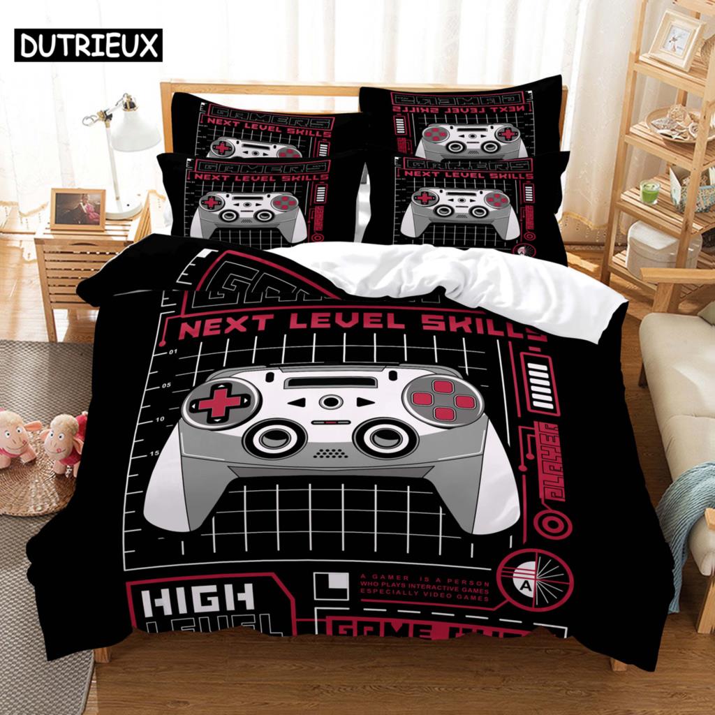 Comforter 3D Digital - Printed Game - Themed Queen - Sized With Fashionable Design For
