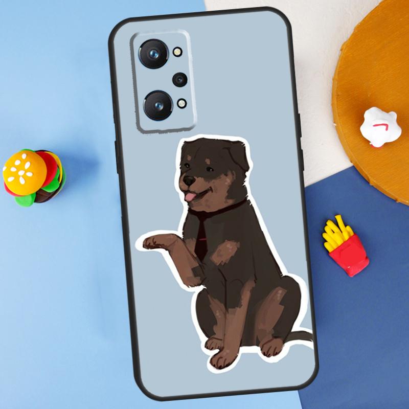 Cartoon Rottweiler Dog For Realme GT 6 6T 5 GT7 Pro C61 C75 C55 C51 C21Y C25S C67 C53 13 12 10 11 14 Pro Plus Case