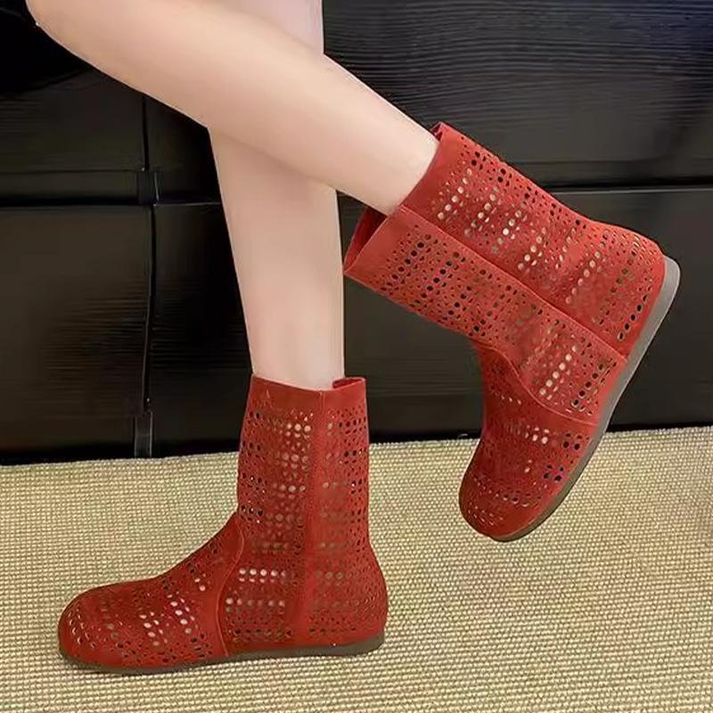 Fashion Women Flats Shoes Ankle Designer Sandals New Summer Woman Sport Shoes 2025 Fashion Cool Boots Dress Breathable Zapatos De Mujer