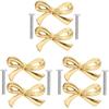 DOITOOL Decorative Bow Knobs for Dresser, Bow Shape Cabinet Knobs for Home Bedroom Kitchen Cabinets, Pack of 6