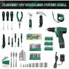 138 Pieces -Tool Kit Box Drill Set Home Mechanic Toolbox with 12V Power Cordless Drill Hand Repair Tools Sets Combo Kits