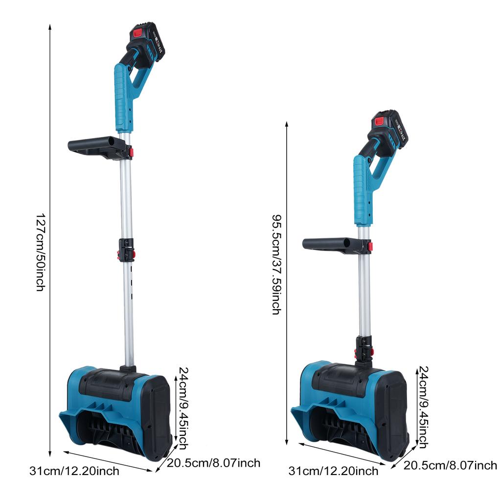 Snow Shovel 21V Electric Brushless Snow Blower WalkBehind Snow Thrower with Retractable Rod