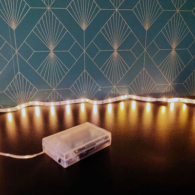 LED Strip - BOXÉLEC - 1 Meter - Intense White Light - Operates with 3 AA Batteries - Indoor Use
