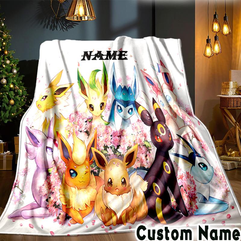 Custom Name Pika Blanket Bedding Blanket Picnic Blanket for Women Men, Throw Blankets for Couch Bed, Christmas and Halloween gifts