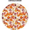 Fall Round Tablecloth 60 Inch Thanksgiving Harvest Autumn Pumpkin Fallen Leaves Maple Leaf Print Decorative Table Cloth Holiday Decorations Seasonal