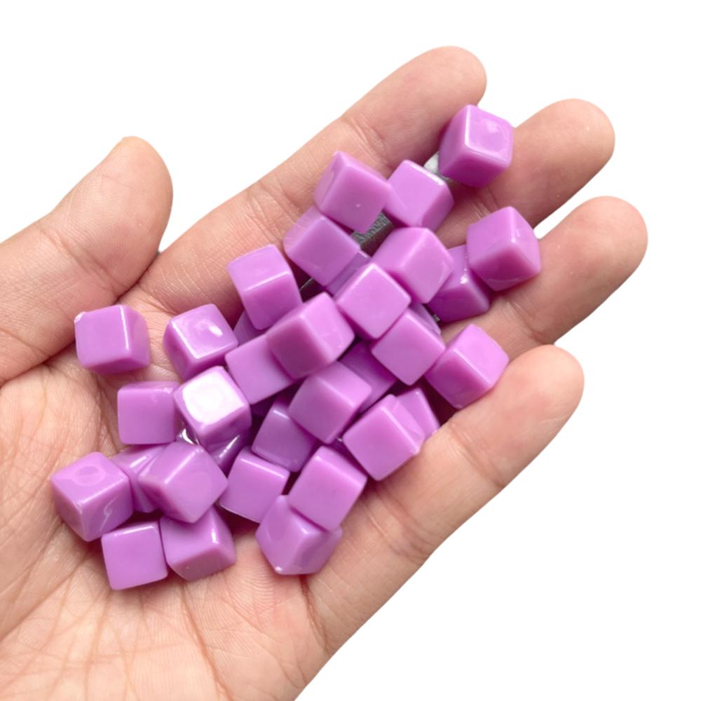 50Pcsset Solid Color Gold Black Blank Cube Square Corner Acrylic Dice Chess Piece Right Angle Sieve 8Mm Cube For Board Game