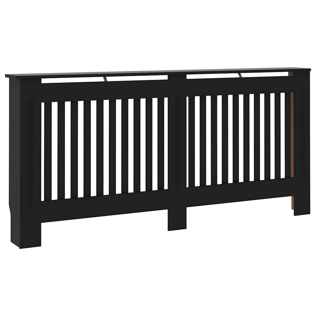 Radiator Cover Black 172 x 19 x 81.5 cm Medium Density Fibreboard