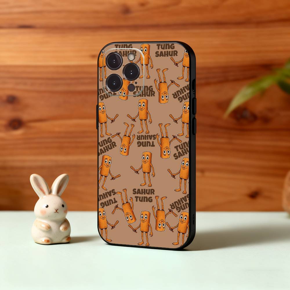 Vintage I-Italian B-Brainrot T-Tung Phone Case For iPhone17,16,15,14,13,12,Plus,Pro Max, 5G Others Soft Black Cover