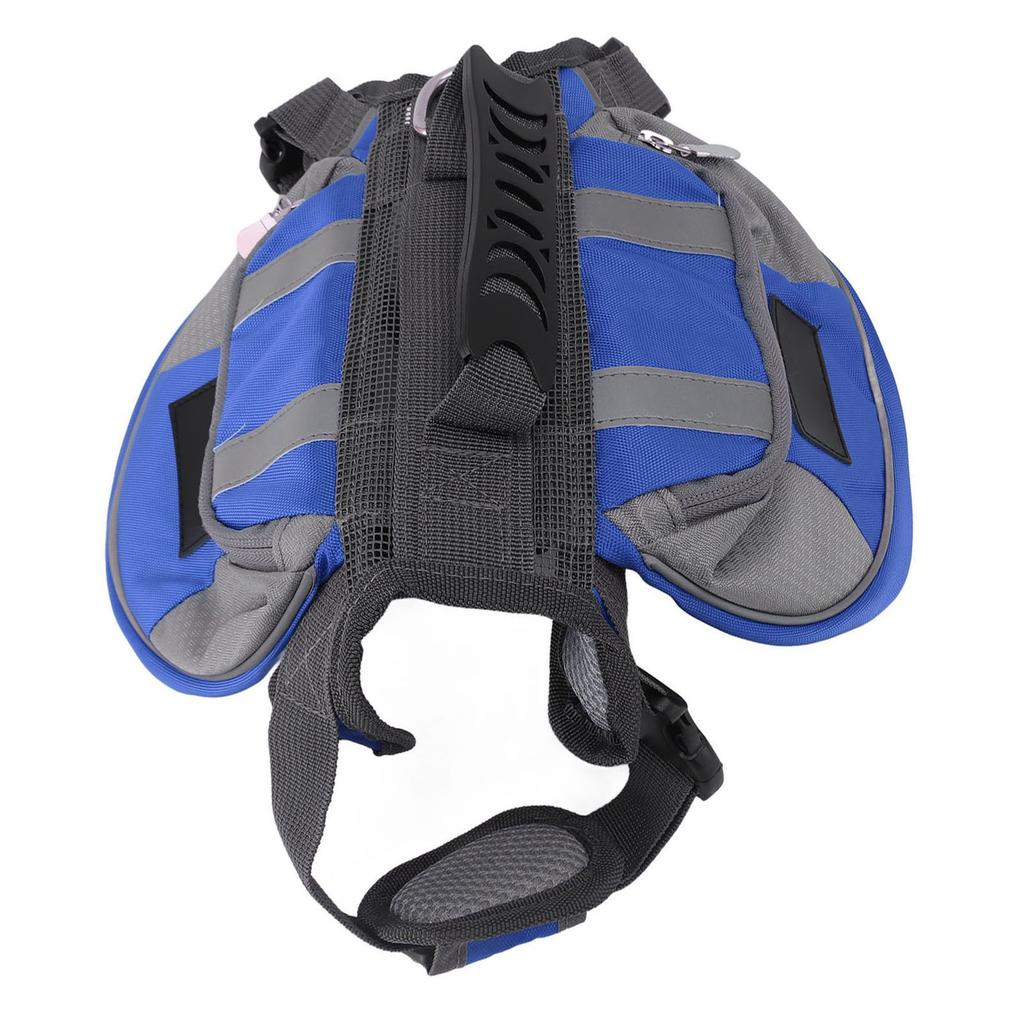Dog Backpack Saddle Bag with Reflective Stripe Large Capacity Multifunction Dog Harness Saddlebag