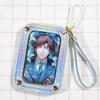 Transparent Badge Ita Bag Anime Badge Holder Square Card Holder Pins Display Base Laser Leather Card Holder Keychain